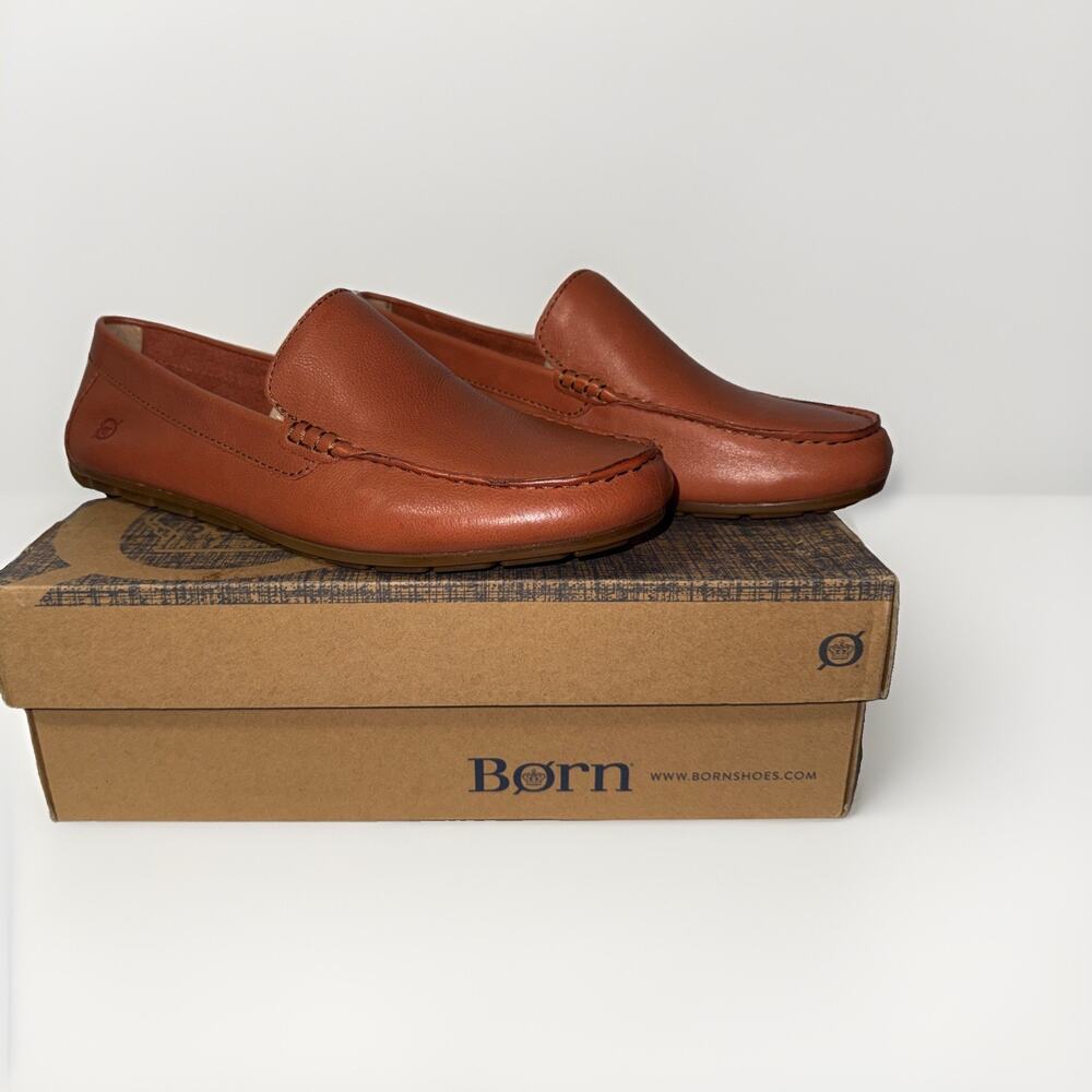 Born Men's Allan Fall Grain, Leather Loafer Natural 9M